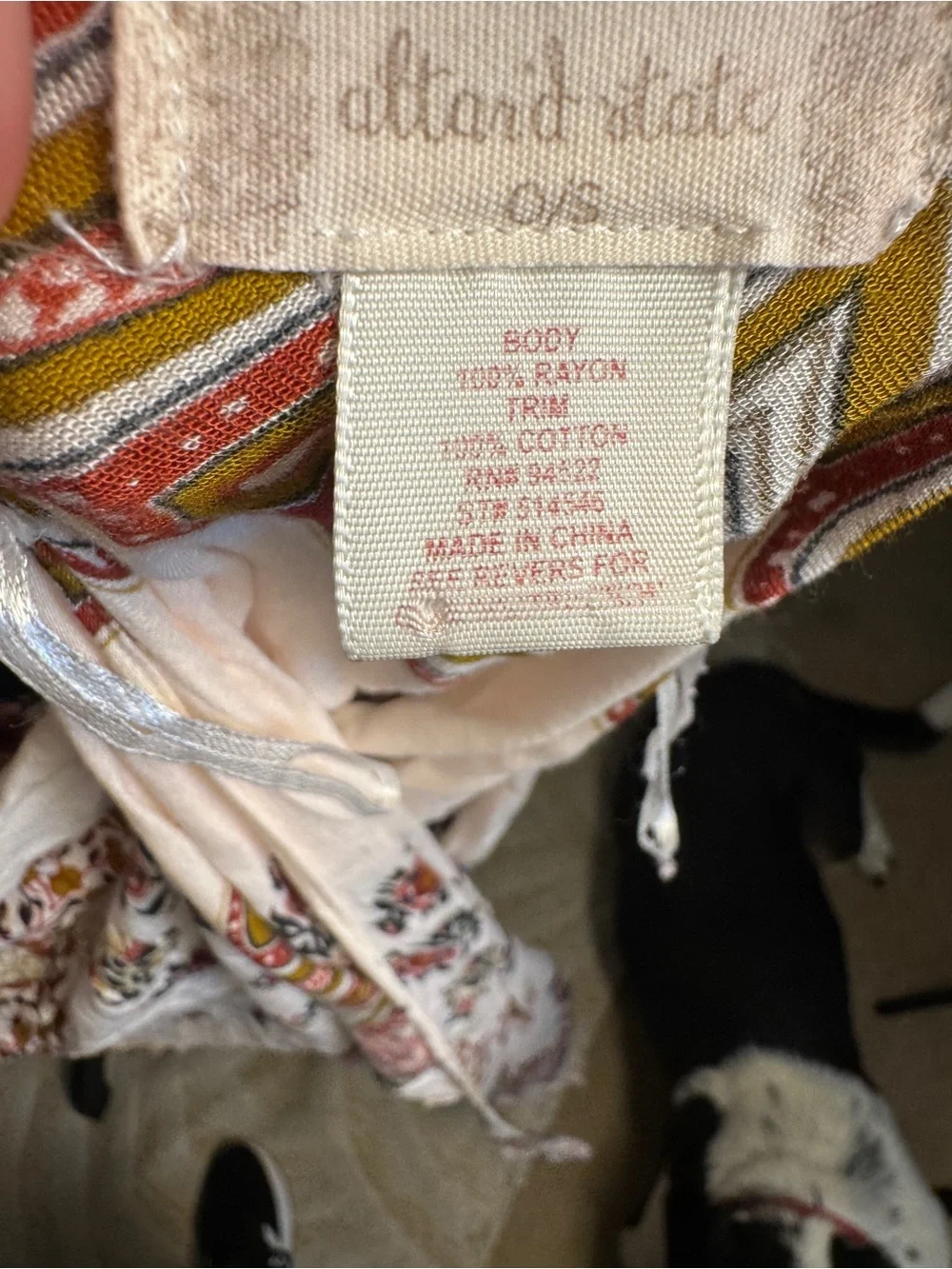 Altar'd State Blush and Ivory Floral Fringe Kimono